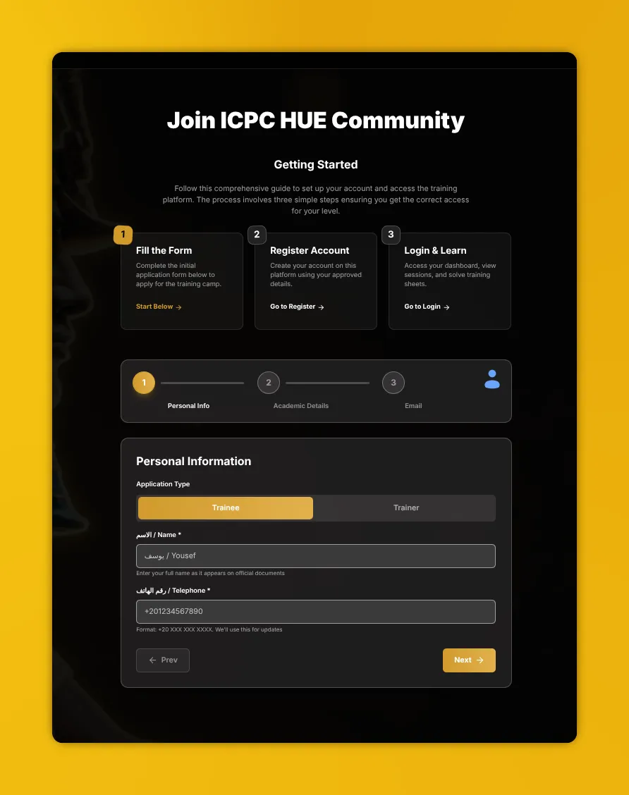 Custom Registration Form