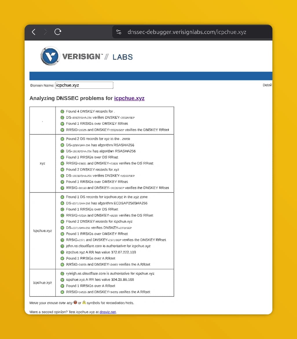 Verisign DNSSEC Debugger